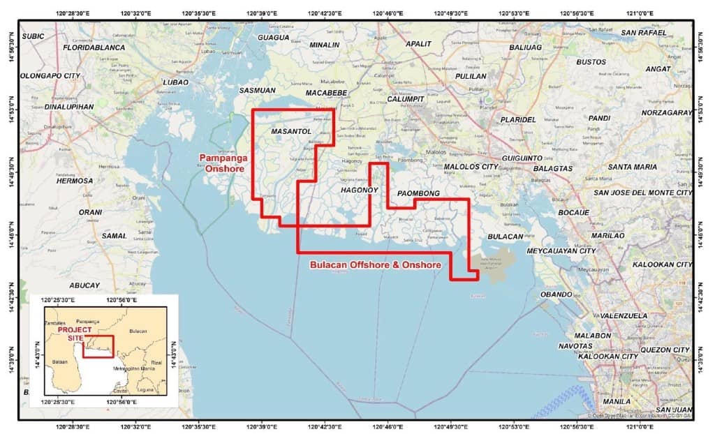 Pampanga and Bulacan marine sand project zones